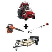 Ferris SRS Z1 36" 19HP Kawasaki Stand-On Mower (5901939) Echo Handhelds and 5x10 Utility Trailer Package
