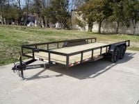 7x18 Straight Deck Utility Trailer (2) 3,500lb Axles - No Gate