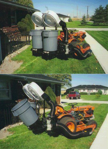 Diy riding mower discount bagger