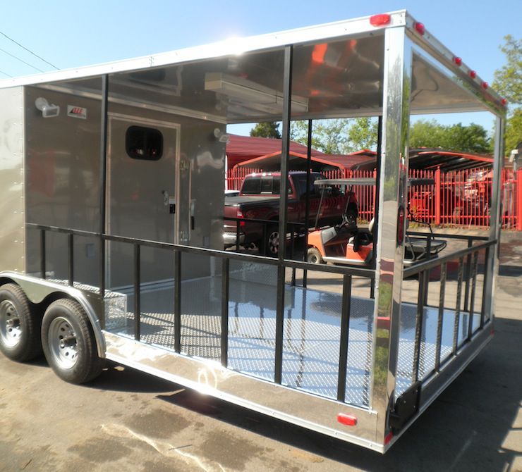 New 8.5 x 26 Enclosed Concession Food Smoker Trailer  