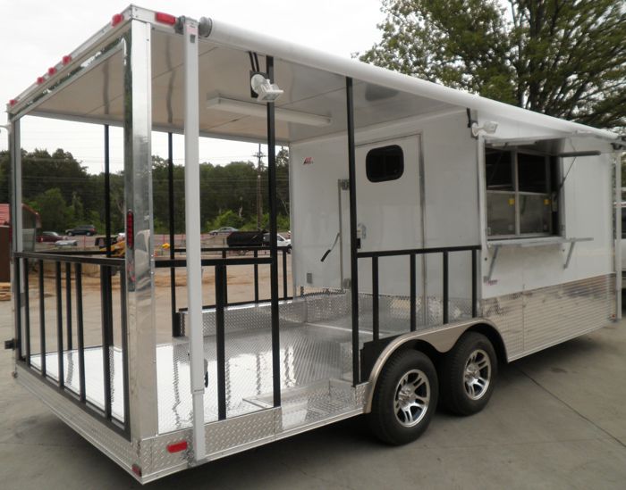 New 8.5 x 20 Concession smoker trailer with smoker deck  